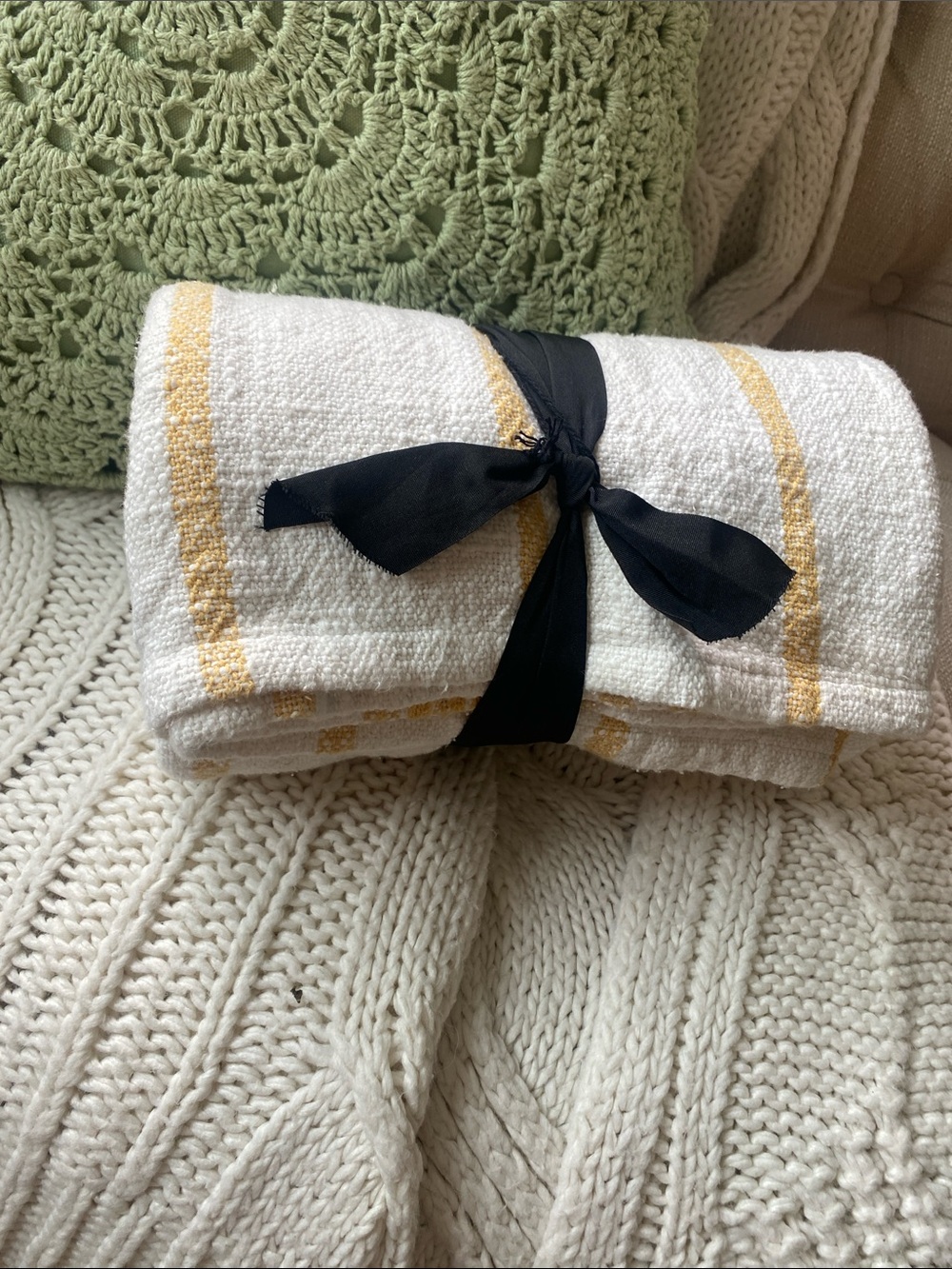 Cotton throw blanket